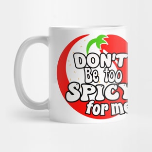 Don't Be Too Spicy: Chili Pepper Harmony in Red, White, and Orange Mug